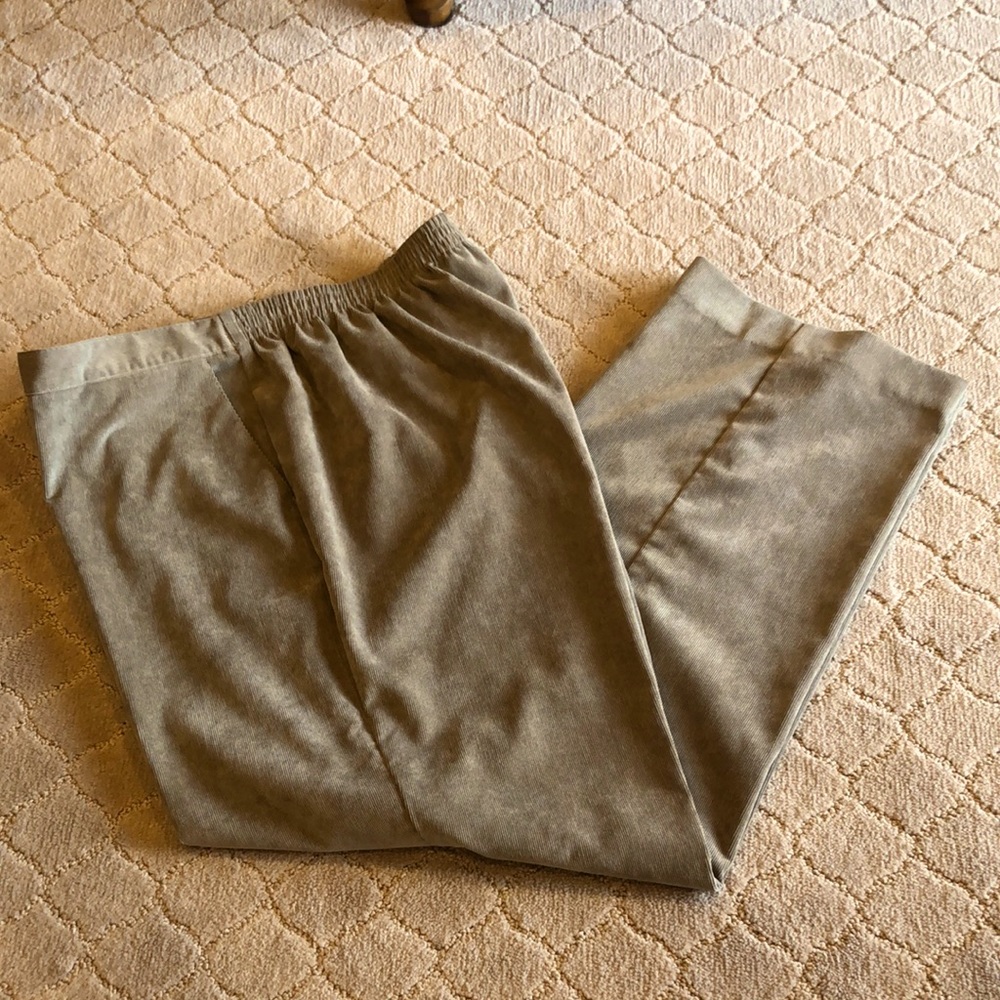 Alfred Dunner Pull-on Pants Tan 16P